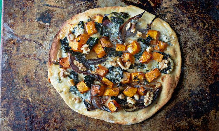 butternut cavolo nero pizza - gino d'acampo