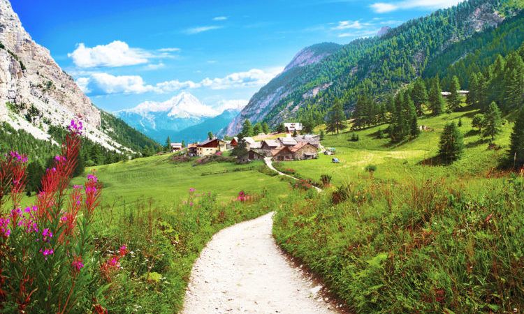 Mountain village - Alpine summer holiday