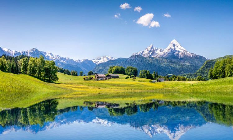 Alpine summer holiday views