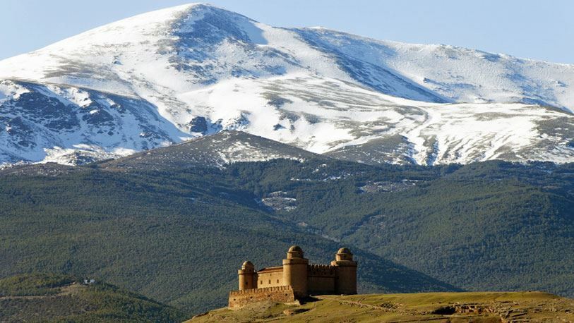 Sierra Nevada and The Calahorra castle Sierra Nevada and The Calahorra castle