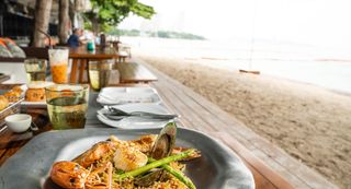 top restaurants in ibiza - food by the beach