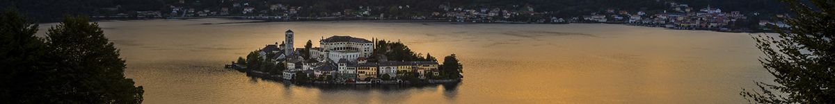 San Giulio island sunset