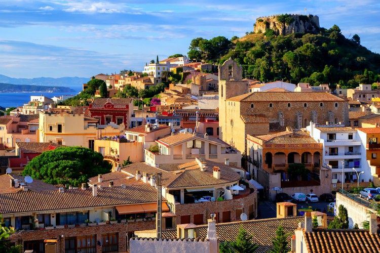 Begur town in Catalonia, Spain, is a popular resort destination on Mediterranean Sea towns and villages in Costa Brava
