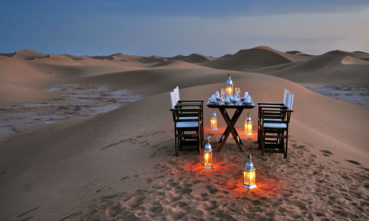 Bucket list activities - Dinner under the stars in Morocco 