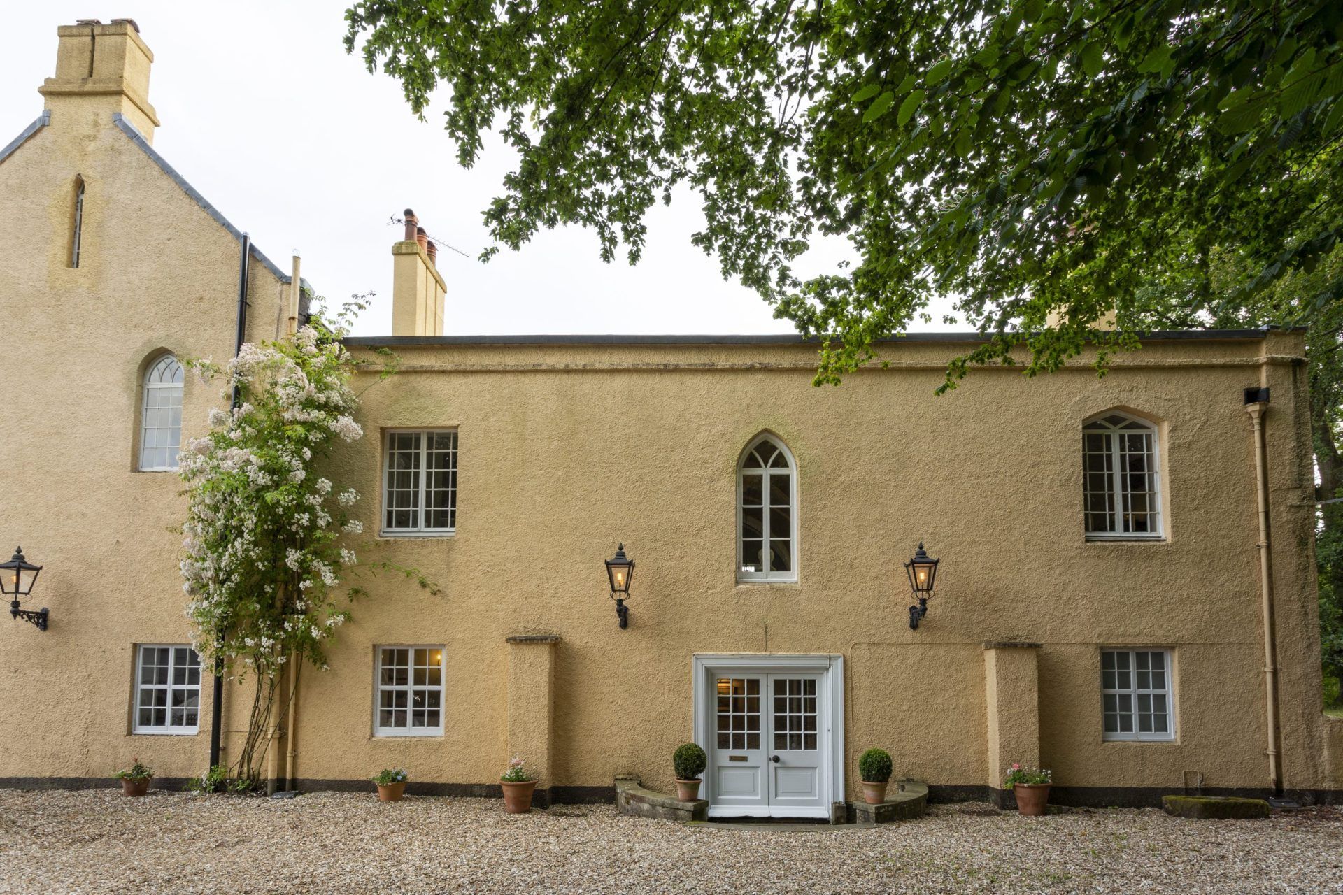 exterior of grade II listed Colleton Hall and East Wing estate