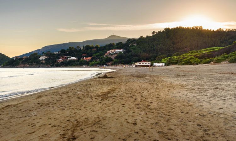 Beach on Tombolo della Feniglia in Orbetello