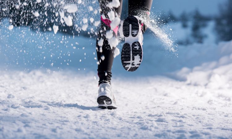 Running in the snow