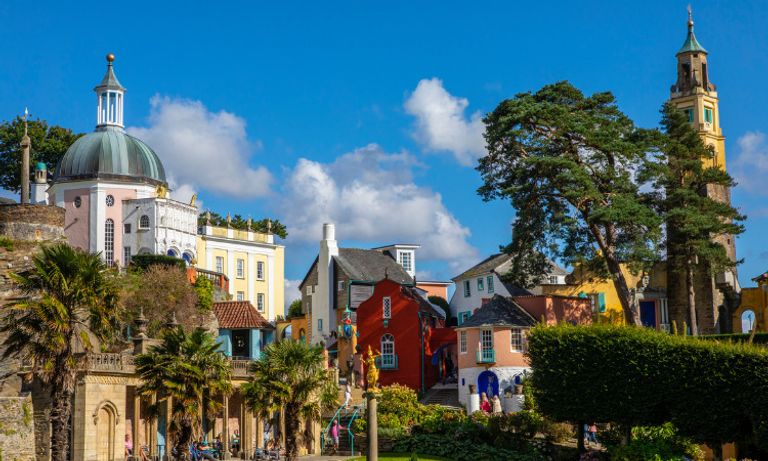 Colourful homes and villages in Portmeirion village