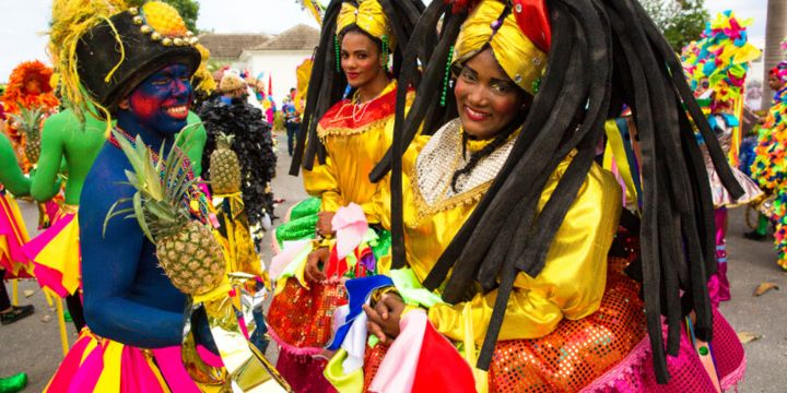 People dancing at a carnival