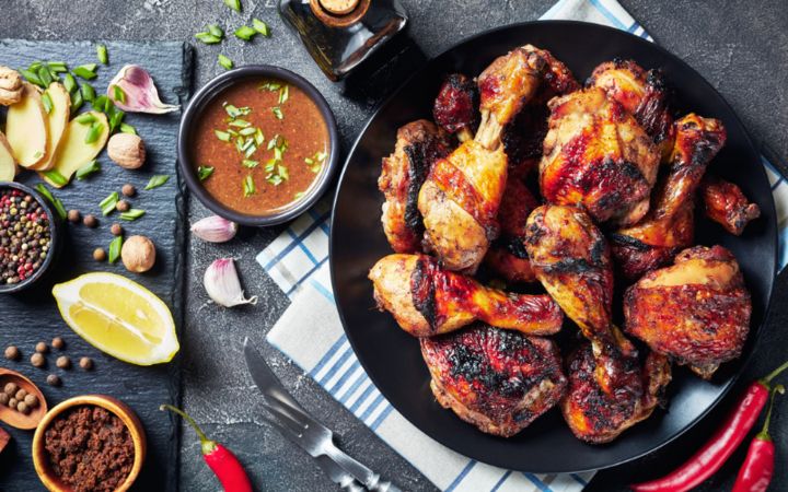Jerk Chicken on a plate