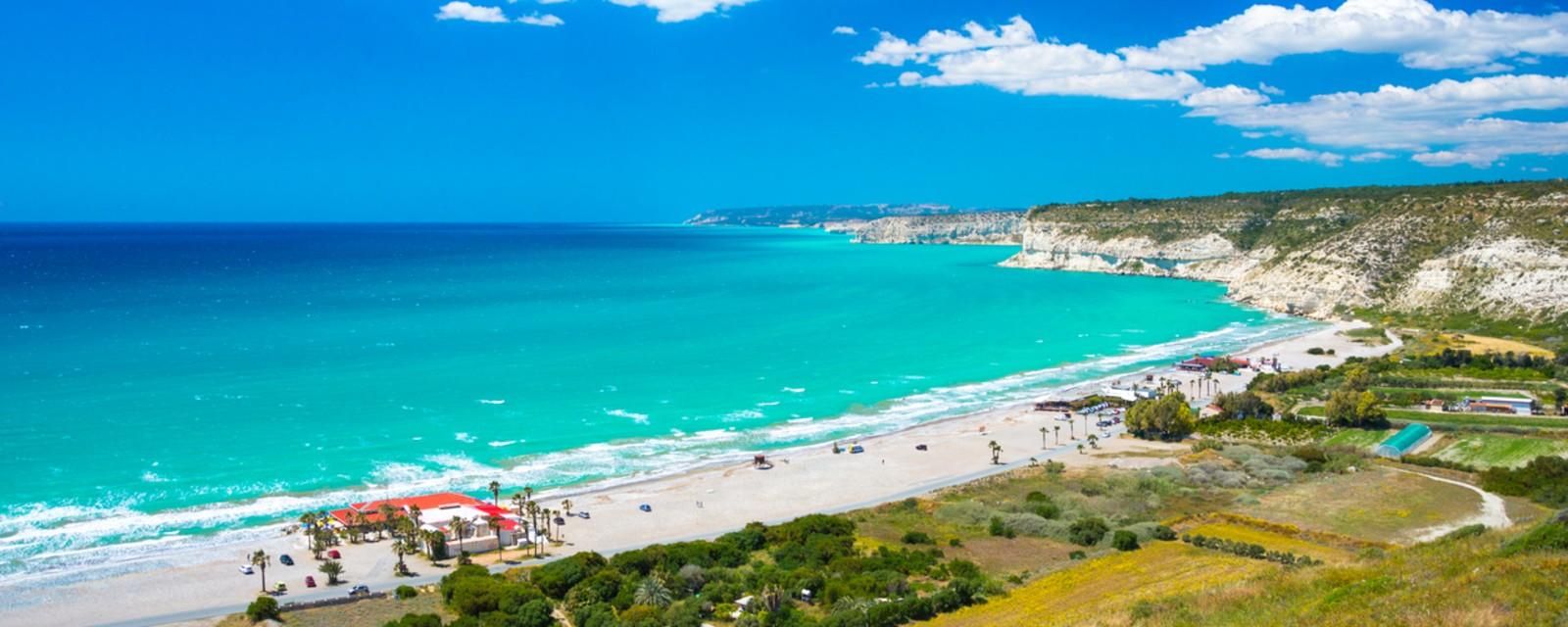 Paphos beach and coastline