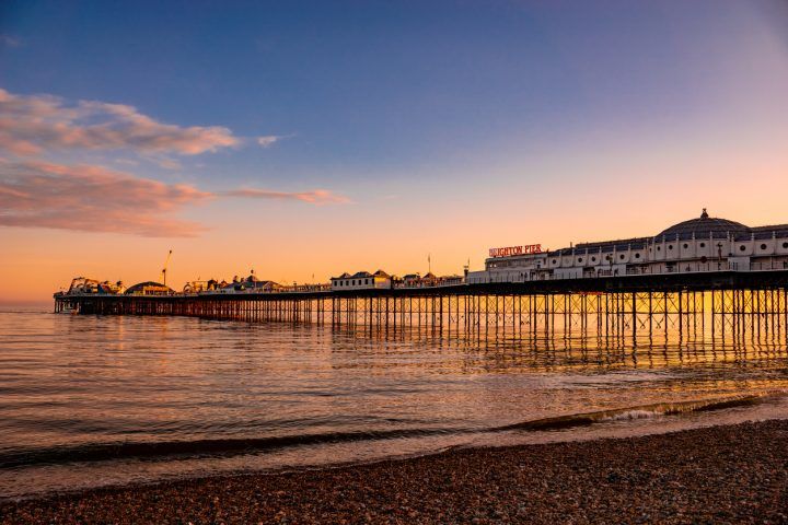 Brighton pier at sunset
