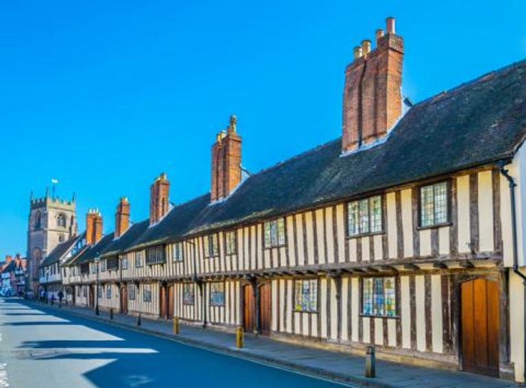Timber front building in Stratford-upon-Avon, England