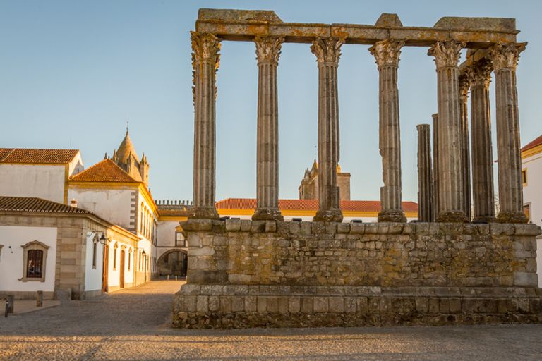 Roman Temple of Diana in Evora, Portugal