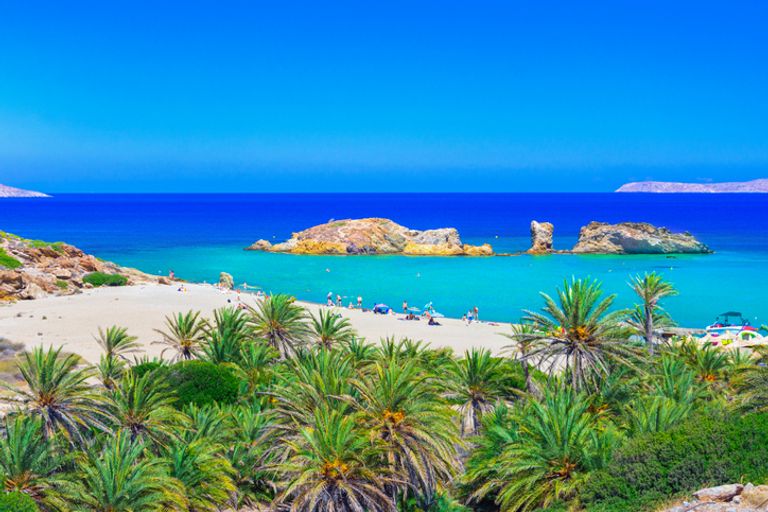 Landscape of Vai beach, Crete