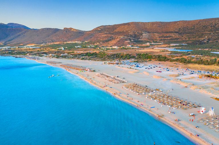 Sandy Beach Of Falassarna in Chania, Crete