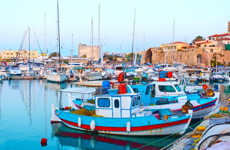 Old Fishing Boats In Heraklion