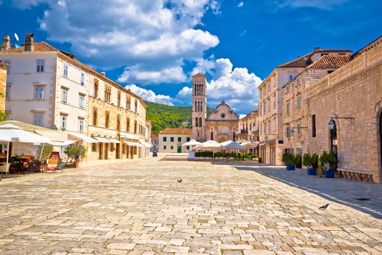 Pjaca Square Church In Town Of Hvar
