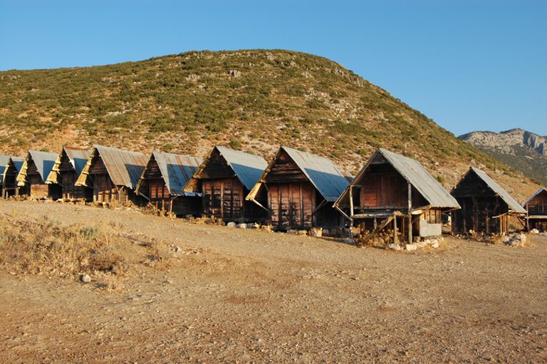 Huts in Bezirgan, Turkey